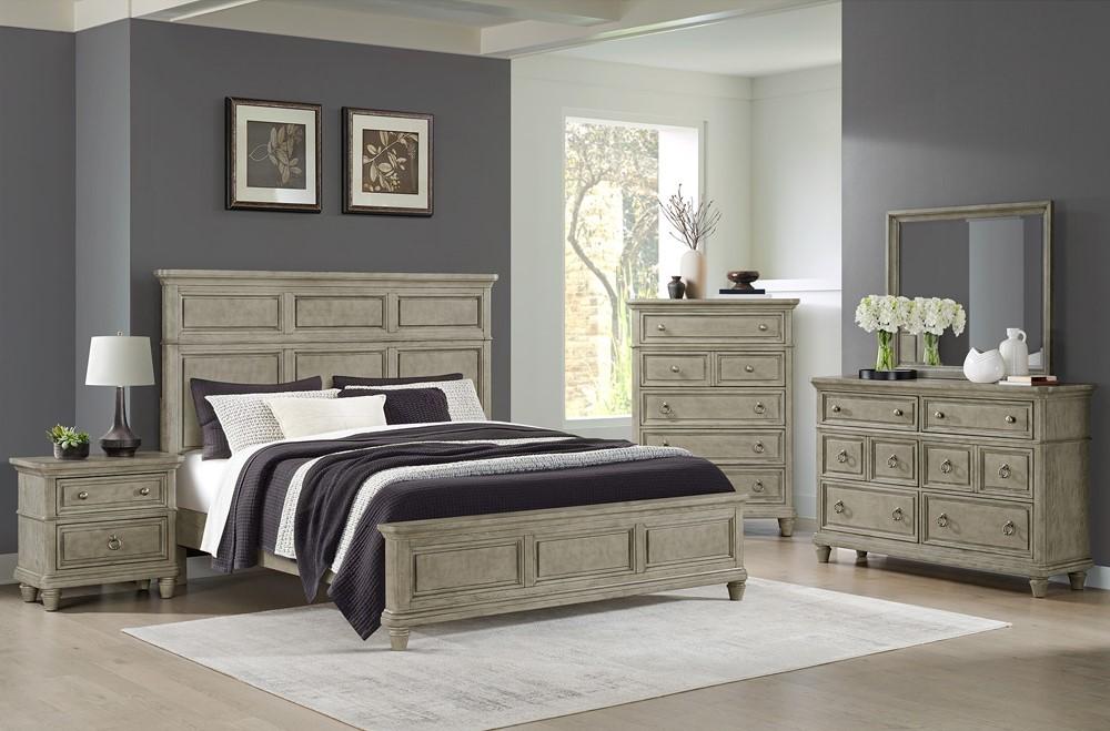 Picket House Furnishings -  Emiko Queen Panel 5PC Bedroom Set in Light Grey - B-11360-3-QB-5PC veiw 6