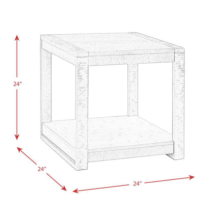 Picket House Furnishings - Enrico Square End Table in Walnut - TCA100ET veiw 5