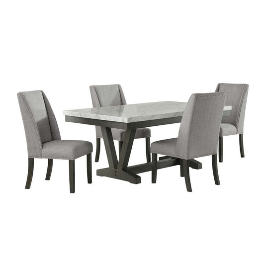 Picket House Furnishings - Eve 5PC Dining Set in Charcoal-Table & Four Chairs - D-4930-7-5PC veiw 1