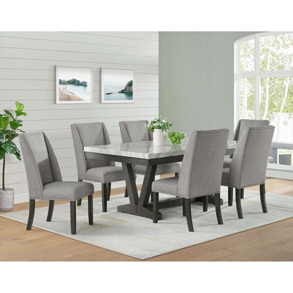 Picket House Furnishings - Eve 7PC Dining Set in Charcoal-Table & Six Chairs - D-4930-7-7PC veiw 2
