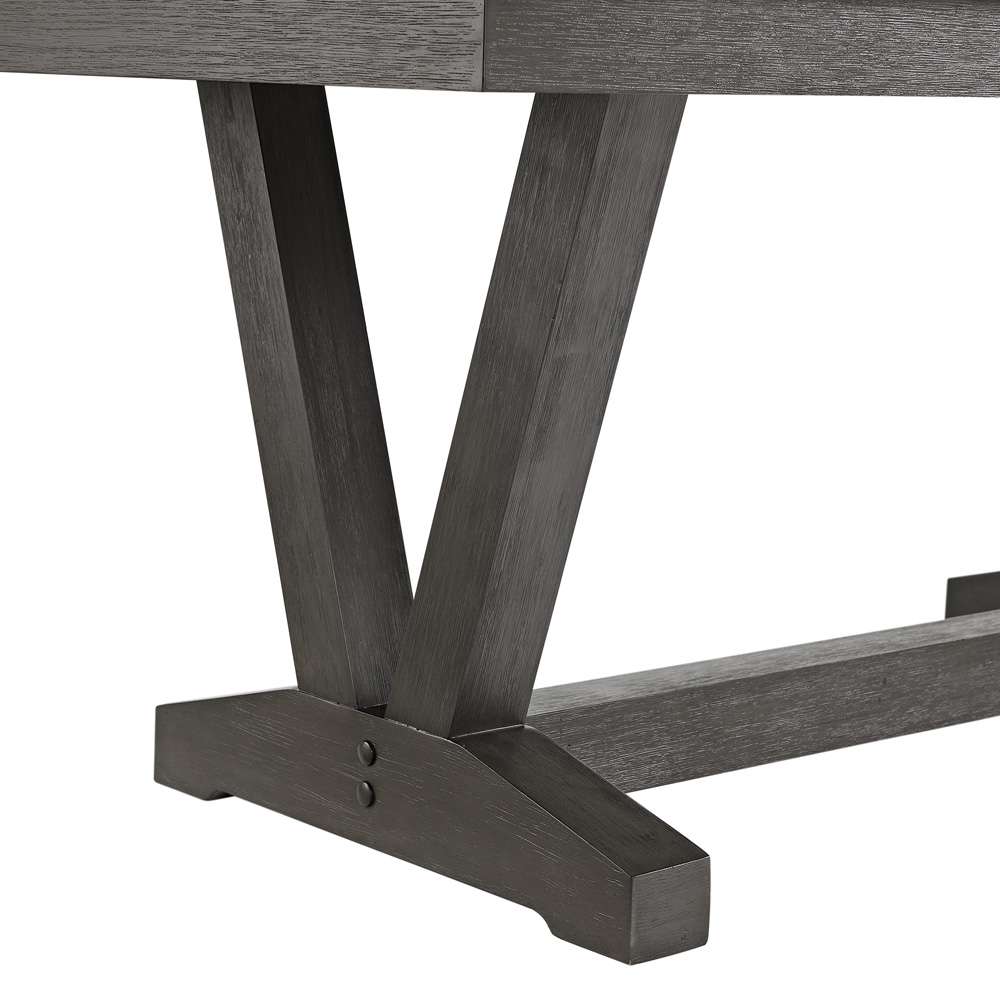 Picket House Furnishings - Eve Dining Table w/ White Faux Marble Top in Charcoal - D-4930-7-DT veiw 4