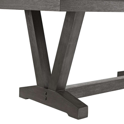 Picket House Furnishings - Eve Dining Table w/ White Faux Marble Top in Charcoal - D-4930-7-DT veiw 4