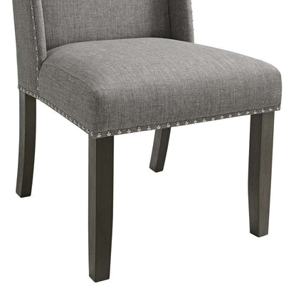 Picket House Furnishings - Eve Side Chair w/ Grey Fabric and Nail Heads in Charcoal (Set of 2) - D-4930-7-SC veiw 3