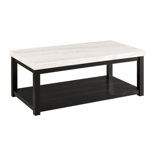 Picket House Furnishings - Evie White Marble Rectangle Coffee Table - CML100CTE veiw 1