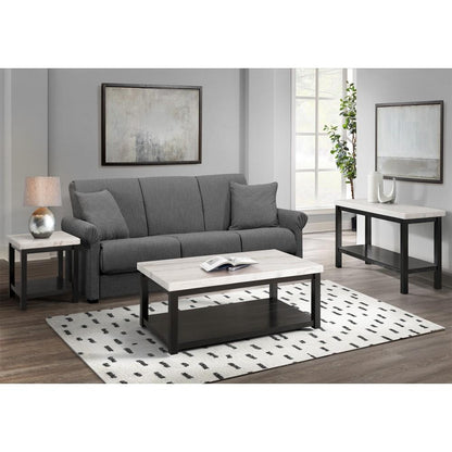 Picket House Furnishings - Evie White Marble Rectangle Coffee Table - CML100CTE veiw 3