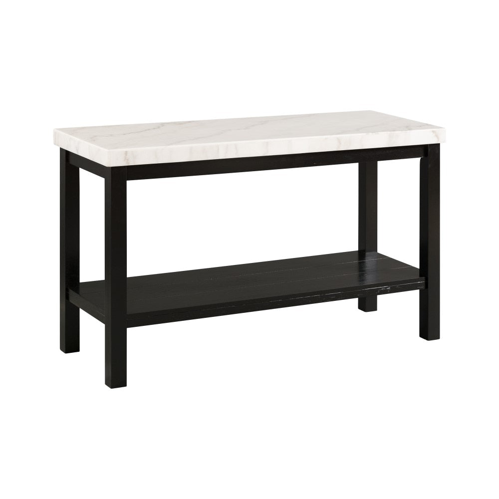 Picket House Furnishings - Evie White Marble Rectangle SofaTable - CML100ST veiw 1