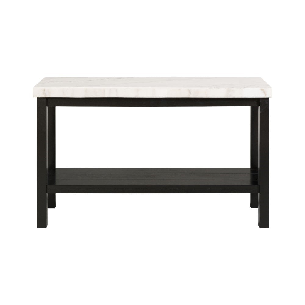 Picket House Furnishings - Evie White Marble Rectangle SofaTable - CML100ST veiw 2