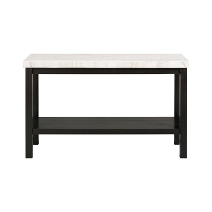 Picket House Furnishings - Evie White Marble Rectangle SofaTable - CML100ST veiw 2