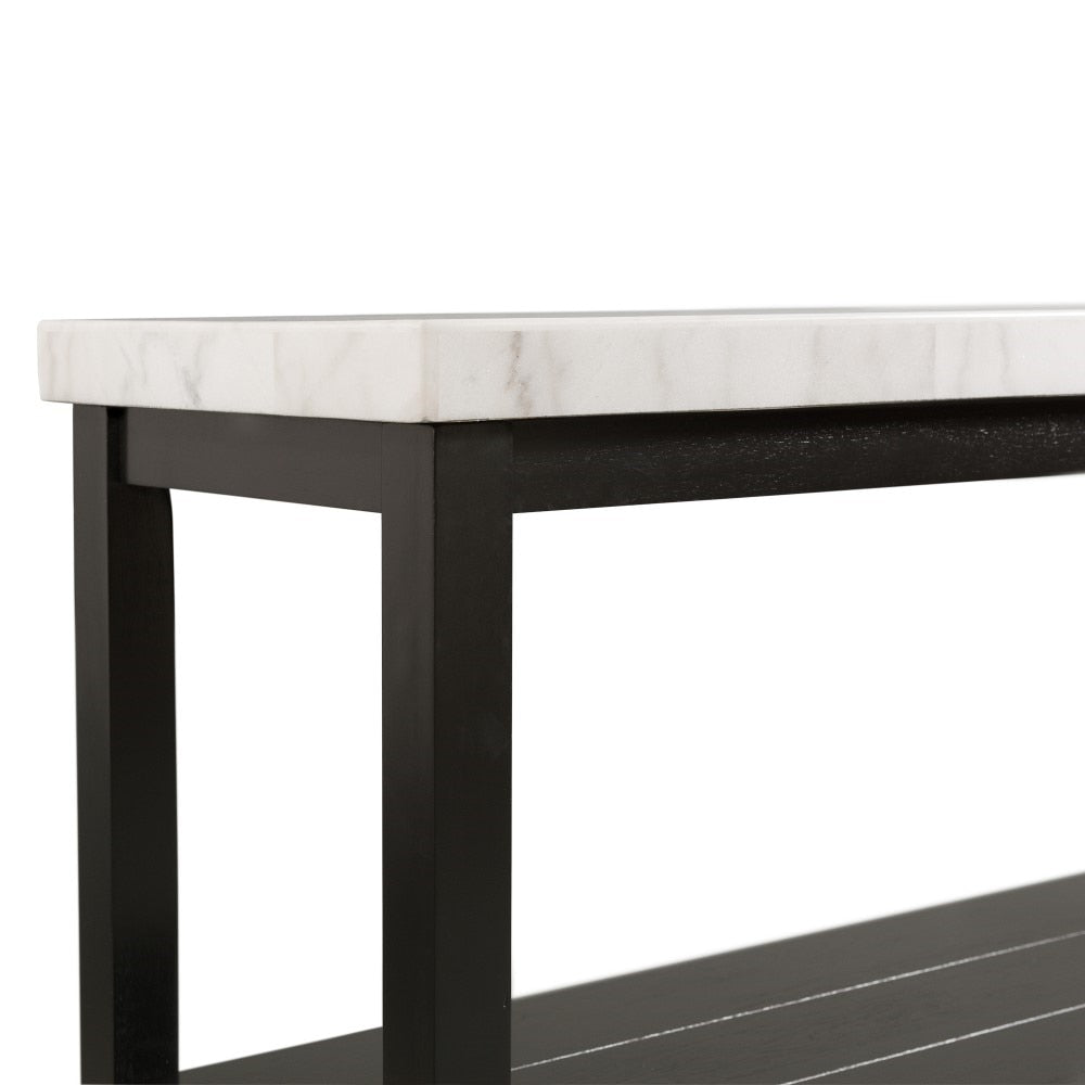 Picket House Furnishings - Evie White Marble Rectangle SofaTable - CML100ST veiw 6