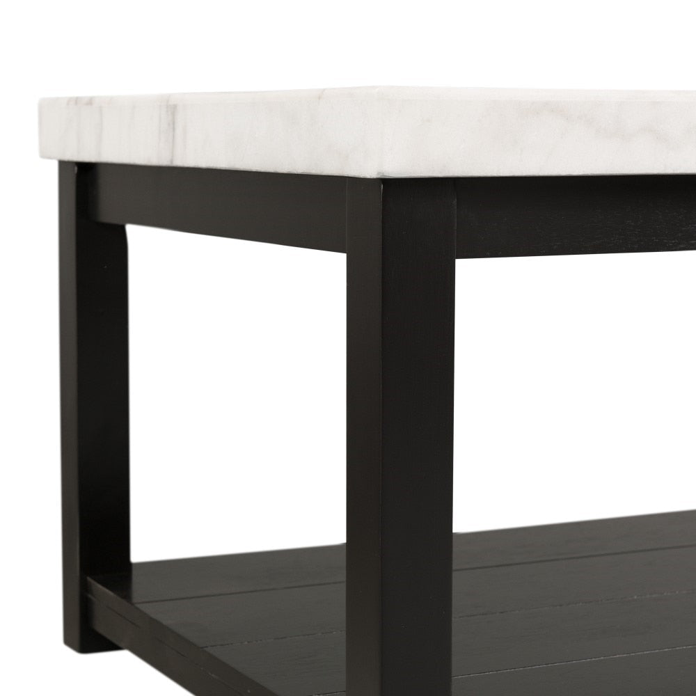 Picket House Furnishings - Evie White Marble Square End Table - CML100ETE veiw 7