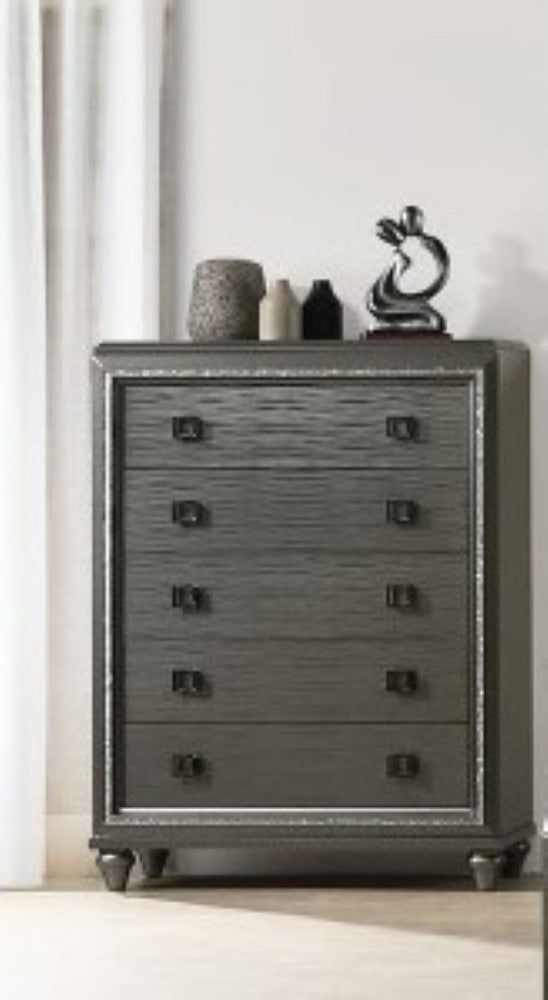Picket House Furnishings - Faris 5-Drawer Chest in Black - MN600CH veiw 1