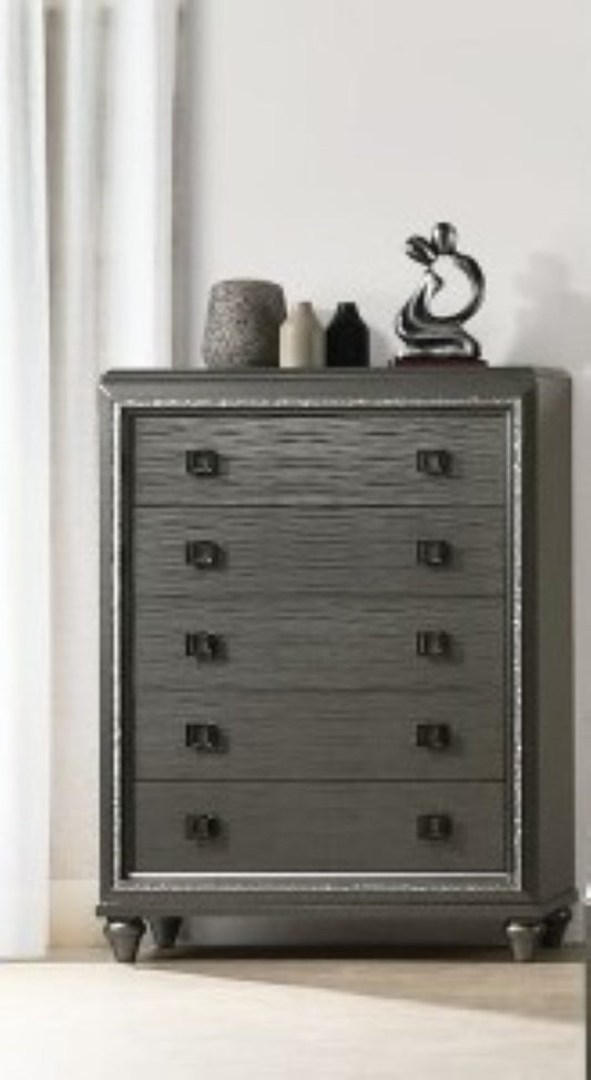 Picket House Furnishings - Faris 5-Drawer Chest in Black - MN600CH veiw 1