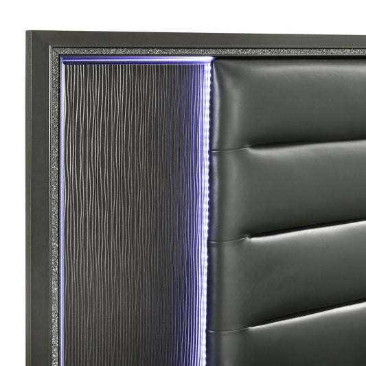 Picket House Furnishings - Faris King Panel Bed in Black - MN600KB veiw 2