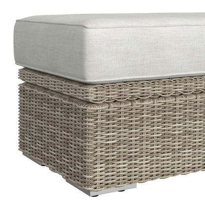 Picket House Furnishings - Flora  Ottoman - Natural and Olefin Beige - O-17990-10311-000 view 2