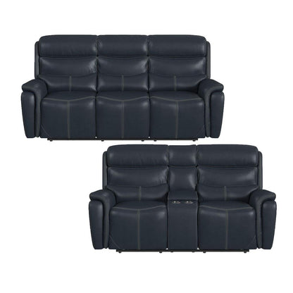 Picket House Furnishings -  Florin  2PC Living Room Set in Pebble Navy-Sofa & Loveseat - U-9070-8202-SL-2PC veiw 1