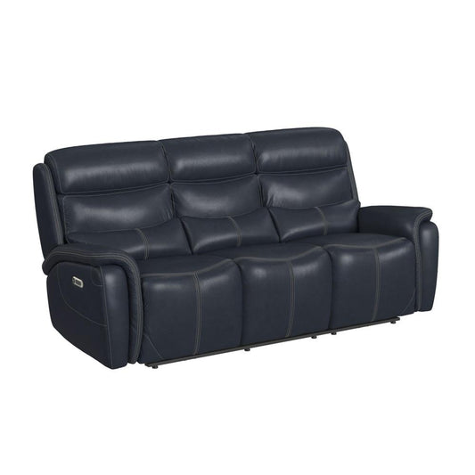 Picket House Furnishings -  Florin Power Motion Sofa with Power Headrest in Pebble Navy - U-9070-8202-305PP veiw 1