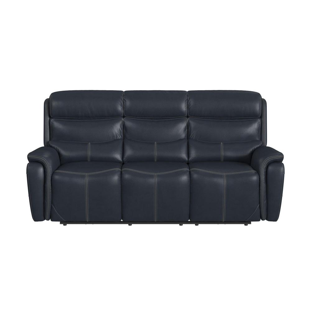 Picket House Furnishings -  Florin Power Motion Sofa with Power Headrest in Pebble Navy - U-9070-8202-305PP veiw 2