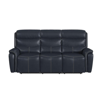 Picket House Furnishings -  Florin Power Motion Sofa with Power Headrest in Pebble Navy - U-9070-8202-305PP veiw 2