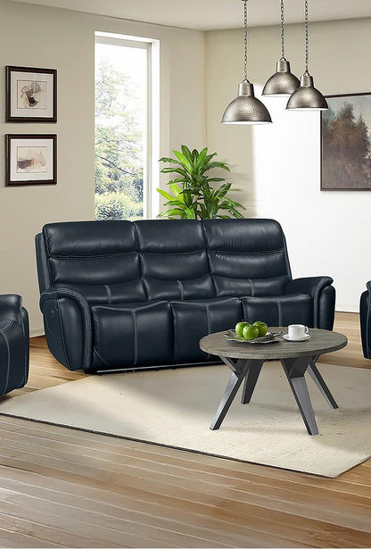 Picket House Furnishings -  Florin Power Motion Sofa with Power Headrest in Pebble Navy - U-9070-8202-305PP veiw 4