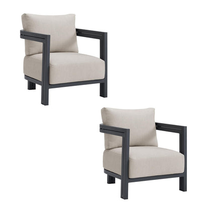 Picket House Furnishings - Fresca Chair - Dark Grey and Olefin Beige (Set of 2) - O-16230-10311-100 veiw 1