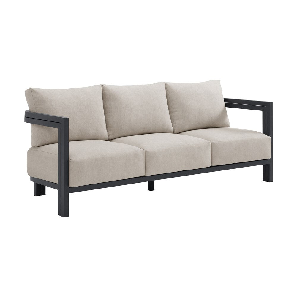 Picket House Furnishings - Fresca Sofa - Dark Grey and Olefin Beige with 2 Pillows - O-16230-10311-300 veiw 1