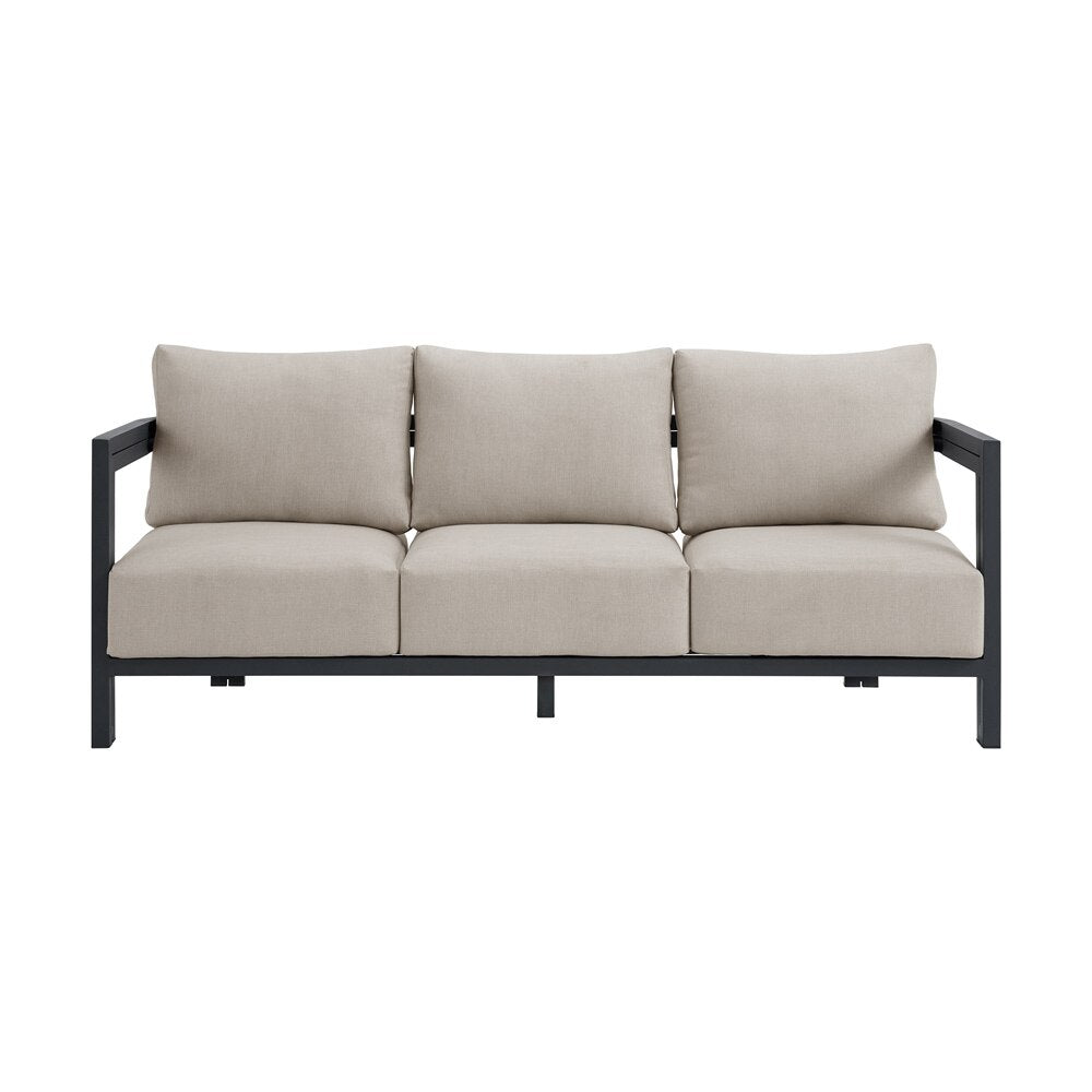 Picket House Furnishings - Fresca Sofa - Dark Grey and Olefin Beige with 2 Pillows - O-16230-10311-300 veiw 2