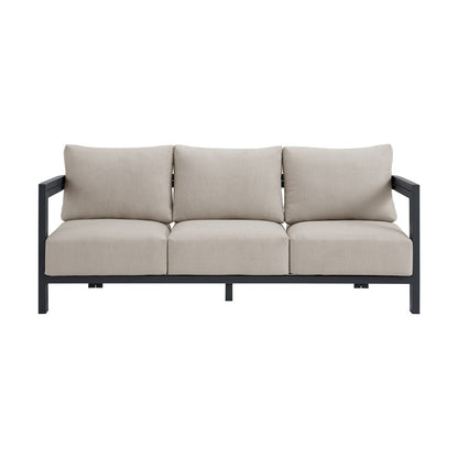 Picket House Furnishings - Fresca Sofa - Dark Grey and Olefin Beige with 2 Pillows - O-16230-10311-300 veiw 2