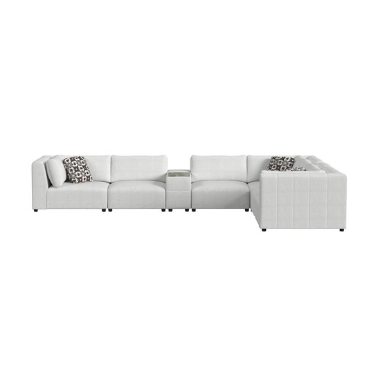 Picket House Furnishings - Frida 7PC Modular Set in Olefin Beige with Pillows - O-16240-10311-7PC veiw 2