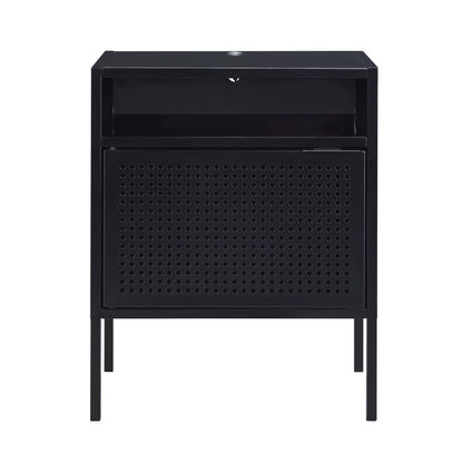 Picket House Furnishings - Gemma Nightstand with USB Port in Black - CEB800NSE veiw 2