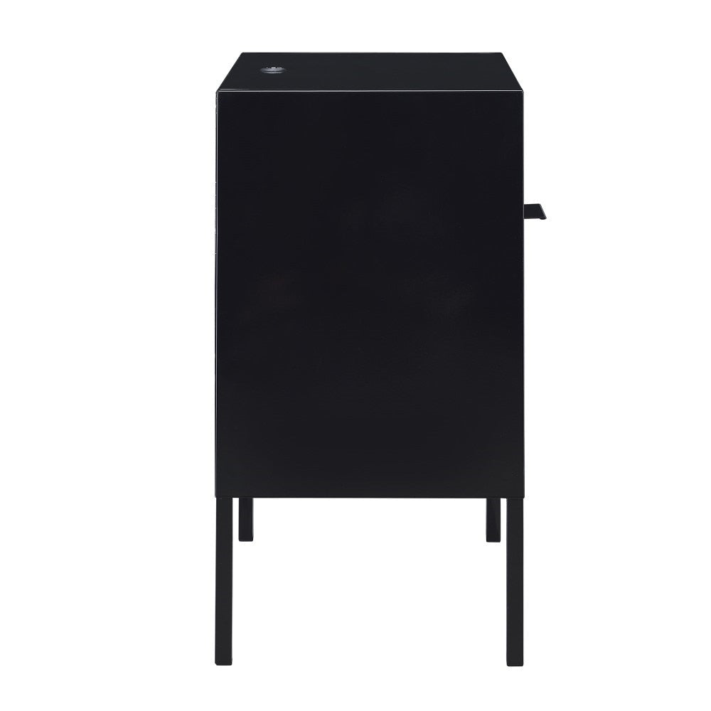 Picket House Furnishings - Gemma Nightstand with USB Port in Black - CEB800NSE veiw 3