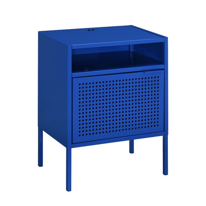 Picket House Furnishings - Gemma Nightstand with USB Port in Blue - CEB200NSE veiw 1