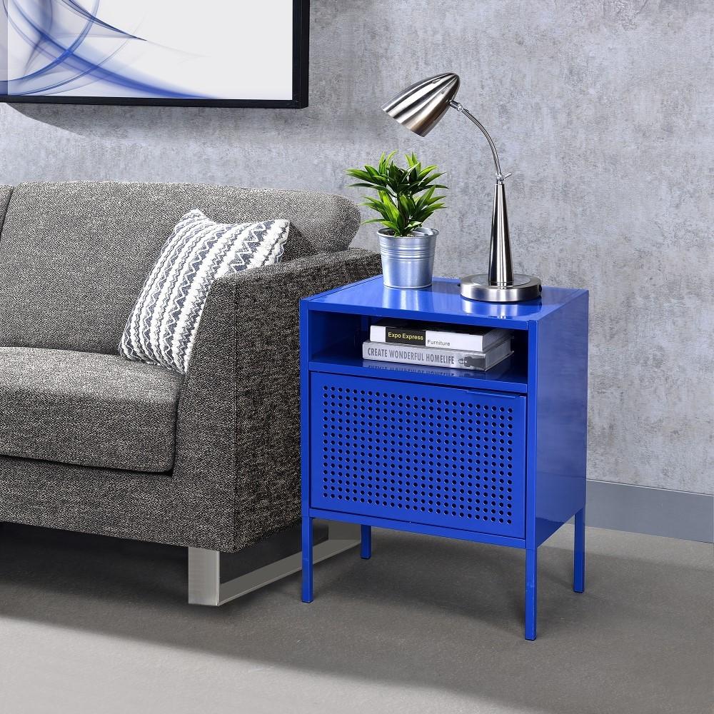 Picket House Furnishings - Gemma Nightstand with USB Port in Blue - CEB200NSE veiw 5