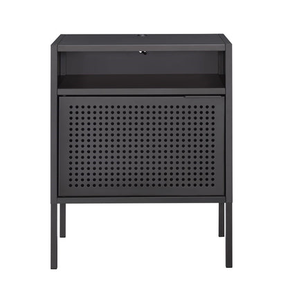 Picket House Furnishings - Gemma Nightstand with USB Port in Gray - CEB300NSE veiw 2