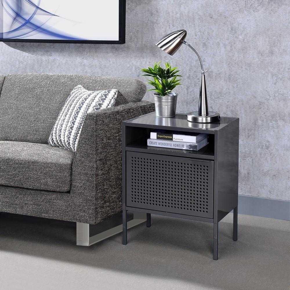 Picket House Furnishings - Gemma Nightstand with USB Port in Gray - CEB300NSE veiw 5