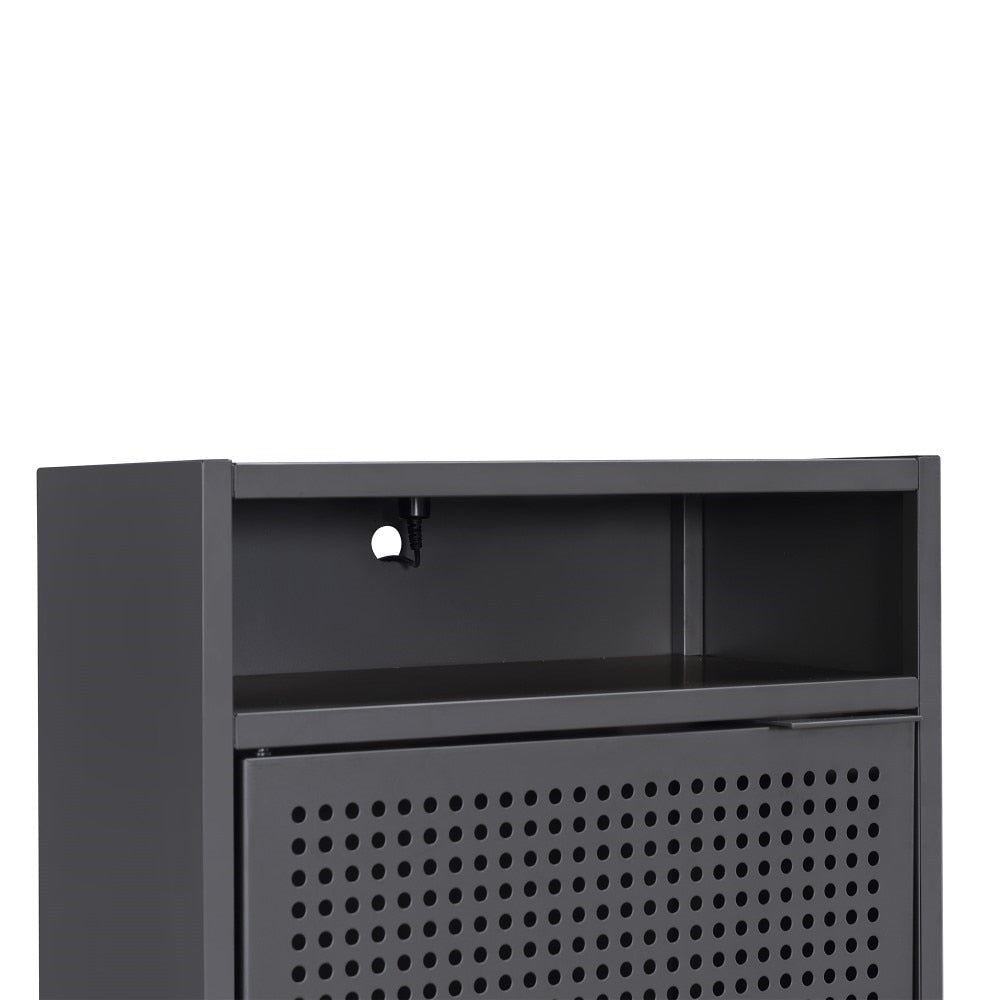 Picket House Furnishings - Gemma Nightstand with USB Port in Gray - CEB300NSE veiw 8