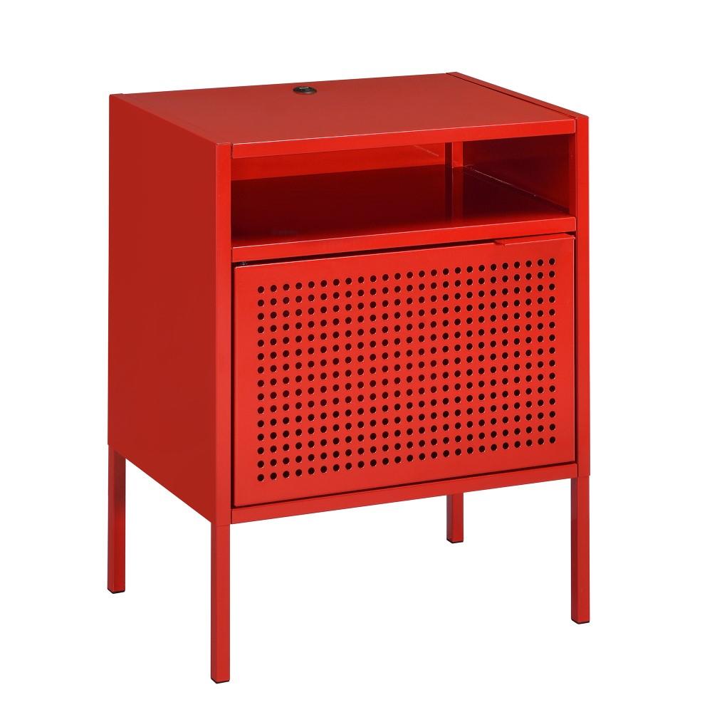 Picket House Furnishings - Gemma Nightstand with USB Port in Red - CEB400NSE veiw 1