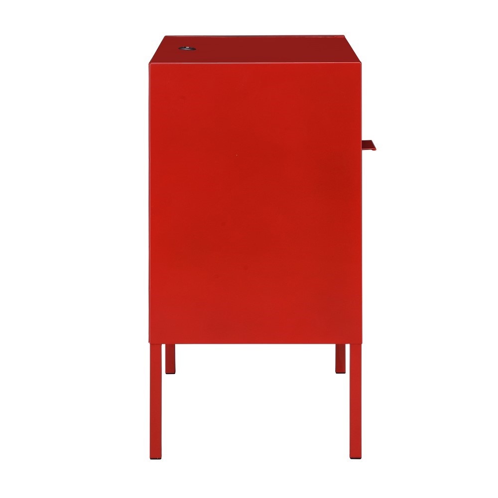 Picket House Furnishings - Gemma Nightstand with USB Port in Red - CEB400NSE veiw 3