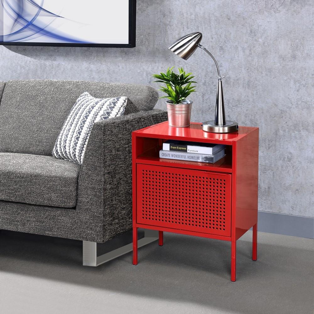 Picket House Furnishings - Gemma Nightstand with USB Port in Red - CEB400NSE veiw 5