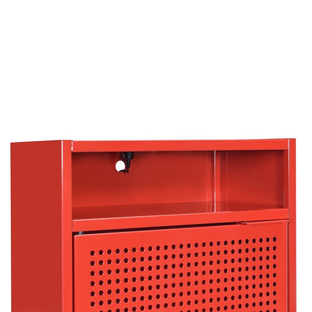 Picket House Furnishings - Gemma Nightstand with USB Port in Red - CEB400NSE veiw 8