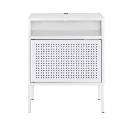 Picket House Furnishings - Gemma Nightstand with USB Port in White - CEB700NSE veiw 2
