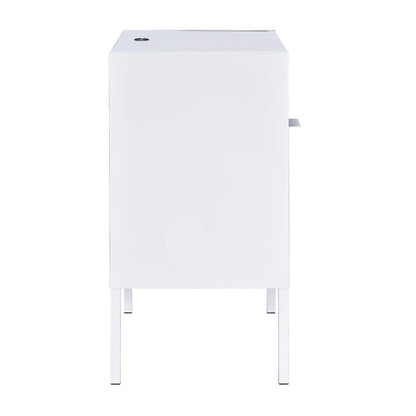 Picket House Furnishings - Gemma Nightstand with USB Port in White - CEB700NSE veiw 3
