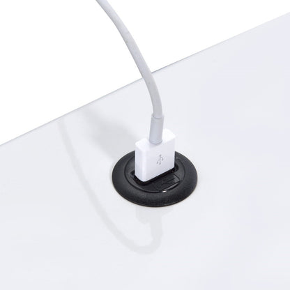 Picket House Furnishings - Gemma Nightstand with USB Port in White - CEB700NSE veiw 7