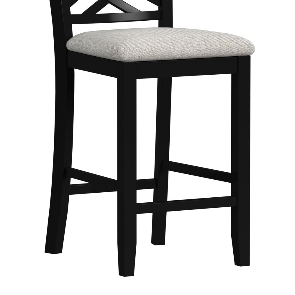 Picket House Furnishings - Gill 5PC Counter Set with Table and 4 UPH Seat & Wood Back Chairs in Medium Brown & Black - D-16720-8-5CS3 view 8