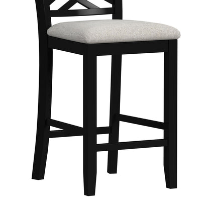 Picket House Furnishings - Gill 5PC Counter Set with Table and 4 UPH Seat & Wood Back Chairs in Medium Brown & Black - D-16720-8-5CS3 view 8