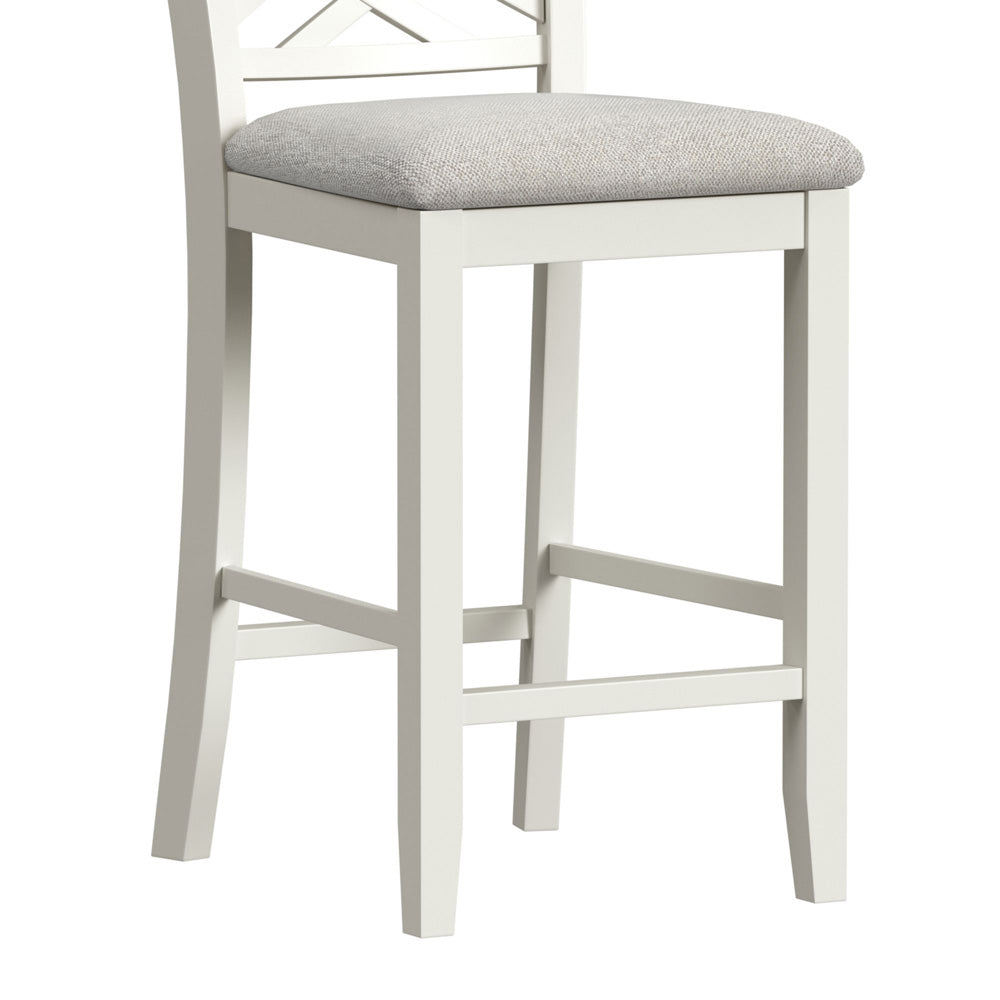 Picket House Furnishings - Gill 5PC Counter Set with Table and 4 UPH Seat & Wood Back Chairs in Medium Brown & White - D-16720-7-5CS3 view 9