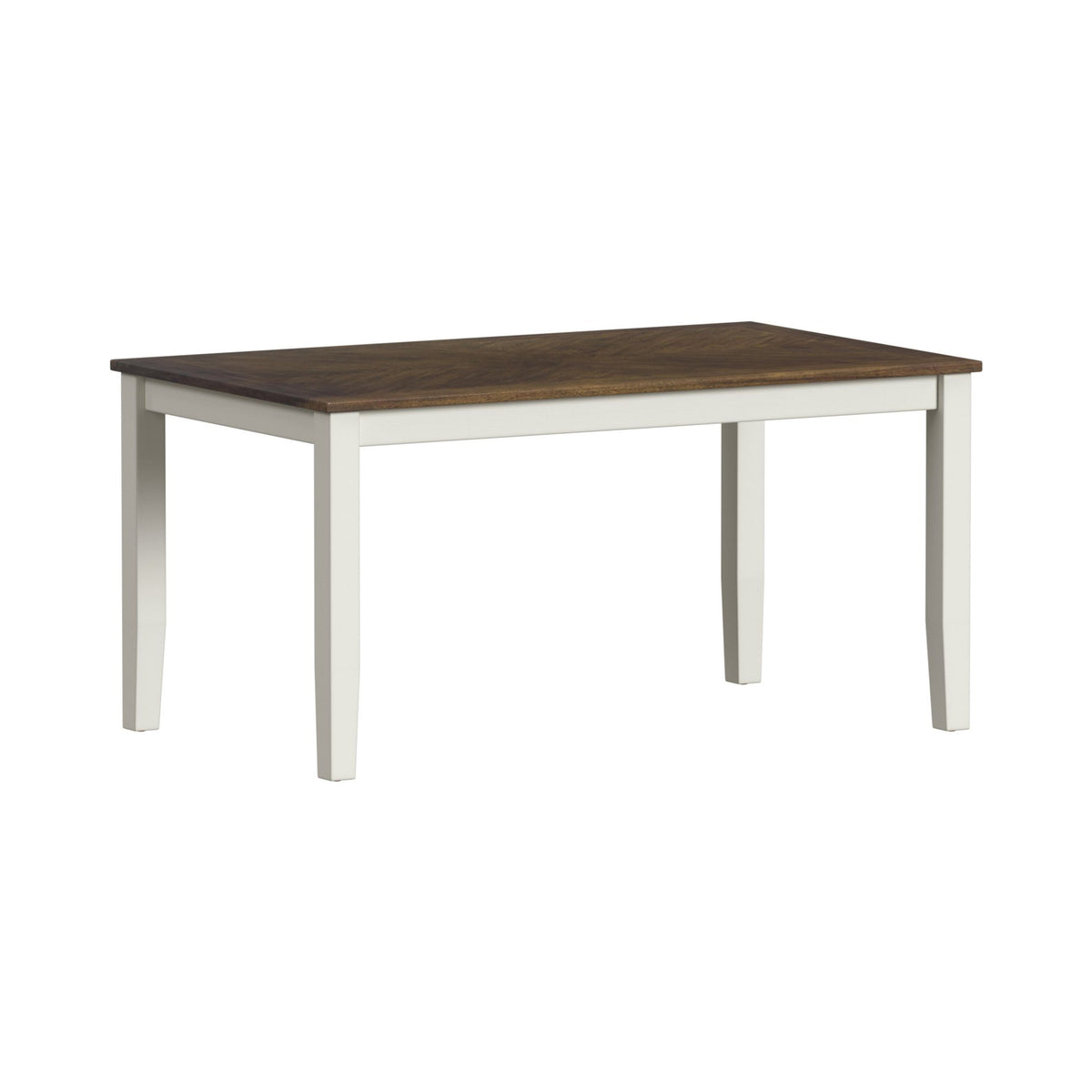 Picket House Furnishings - Gill 6PC Dining Set with Table, 4 Wood Back and UPH Seat Chairs, and Bench in Medium Brown & White - D-16720-7-6DS3 view 7