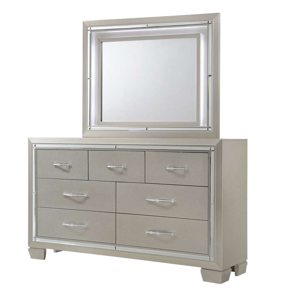Picket House Furnishings - Glamour Dresser & Mirror Set - LT100DRMR veiw 3