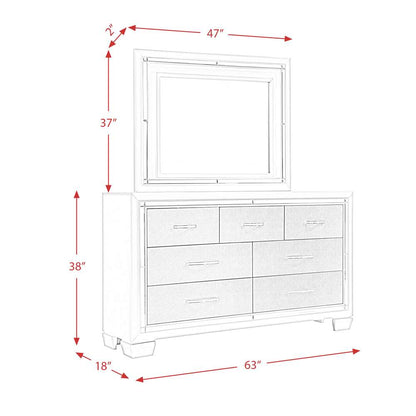 Picket House Furnishings - Glamour Dresser & Mirror Set - LT100DRMR veiw 7