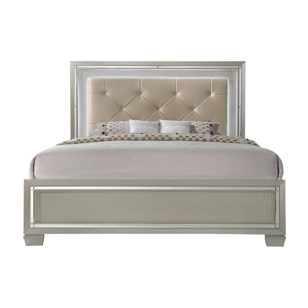 Picket House Furnishings - Glamour King Panel Bed In Champagne - LT100KB veiw 2