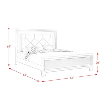 Picket House Furnishings - Glamour Queen Panel 3PC Bedroom Set - LT100QB3PC veiw 8